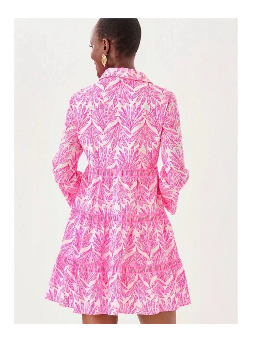 Lilly Pulitzer Pink Angie Dress in Shady Babe Engineered - Picture 2 of 5